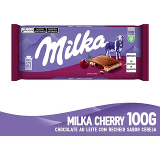 Chocolate Ao Leite Cherry Creme 100g Milka Chocolate Ao Leite Cherry Creme 100g Milka