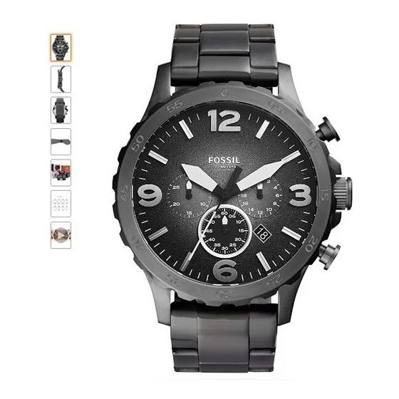Reloj Hombre Fossil Nate Jr1437 Cronógrafo Acero Inoxidable
