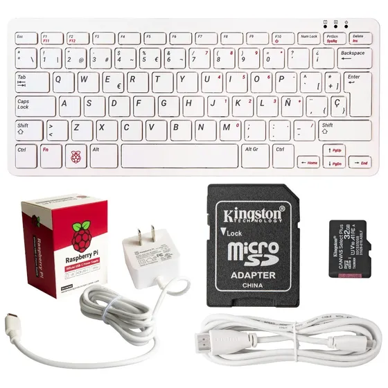 Raspberry Pi 400 Kit 4gb 1.8ghz Sd 32gb Hdmi Fuente Oficial
