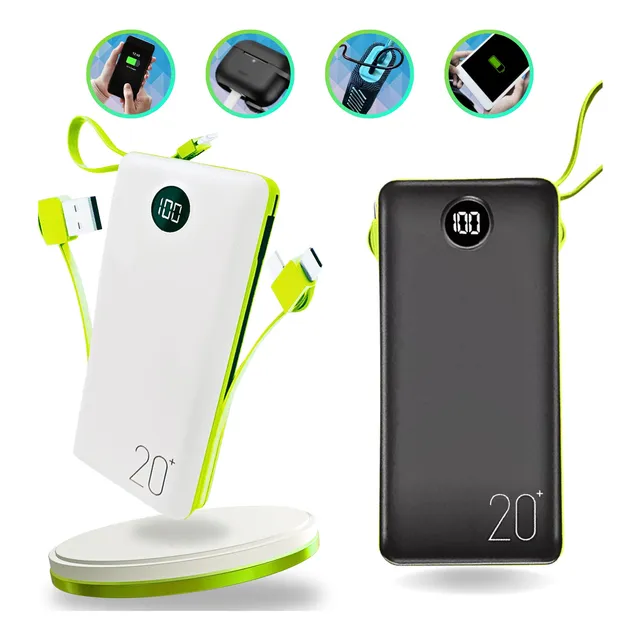 Carregador Portátil 20000mah Power Bank Celular E Tablet Nf