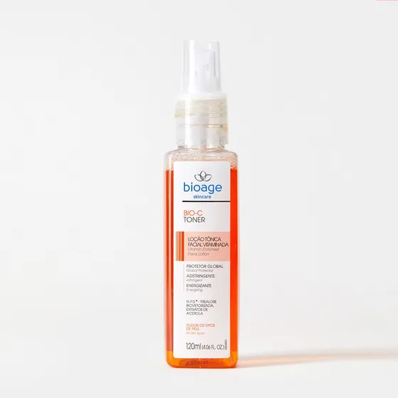 Bioage Tônico Facial com Vitamina C Bio Toner 120ml Dia Noite Tipo de pele Todo tipo de pele