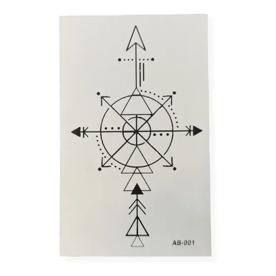 Flash Tattoo Negro Meridiano Temporal Tatuaje
