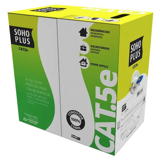 Cabo De Rede Furukawa Sohoplus Cat5e 305 Metros Cmx Azul