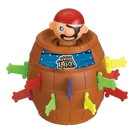 Brinquedo Jogo Barril Pula Pirata Criança Infantil Divertido