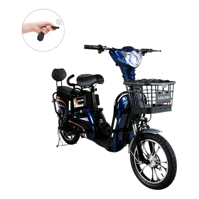 Entrega En Cdmx Bicicleta Eléctrica E-solomo Eb03 Azul