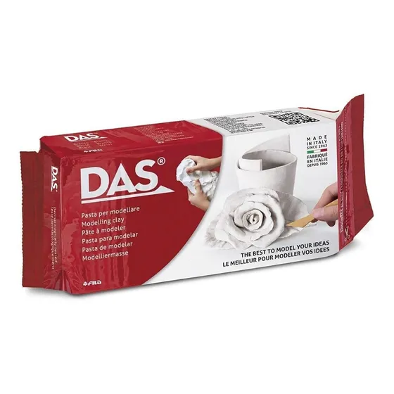 Pasta Para Modelar Masa Das Secado En Frío Blanca 1kg Color Blanco