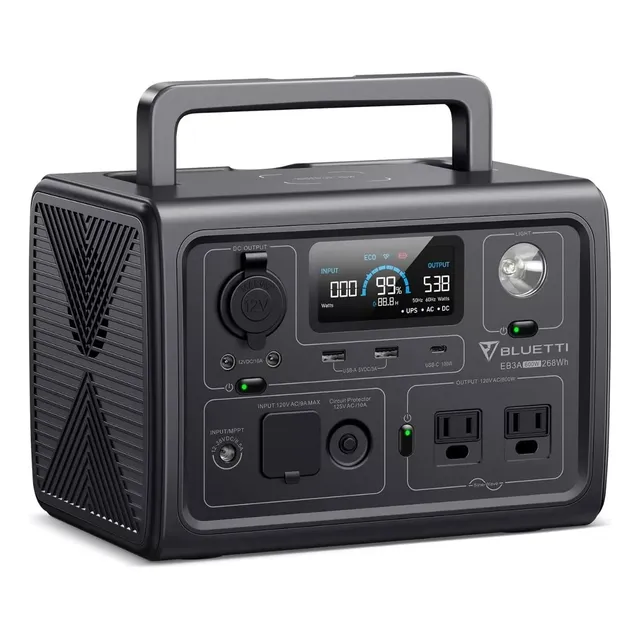Power Station Bluetti 600w 268wh + Cable Para Cargar 12/14v.