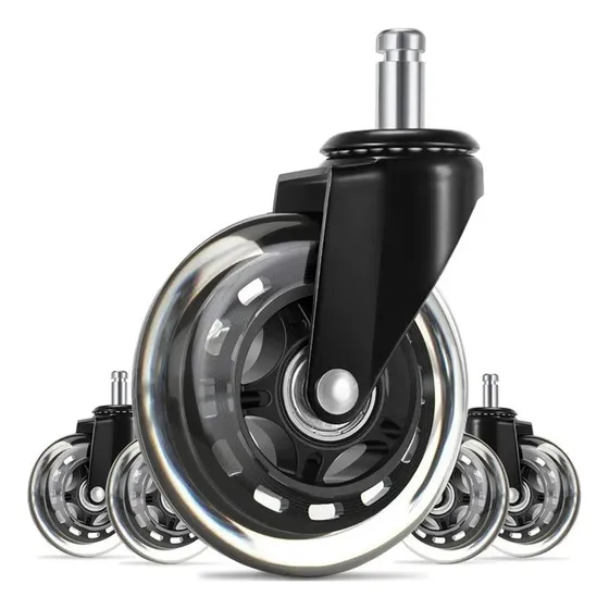 Rodachinas Roller Ruedas Silla De Oficina Goma Patin Set X 5