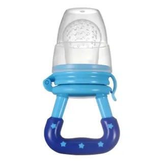 Chupeta Alimentadora Fruta Papinha Silicone Azul Mordedor Chupeta Alimentadora Fruta Papinha Silicone Azul Mordedor