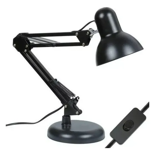 Lampara Doble Uso De Escritorio Articulada Pie + Soporte