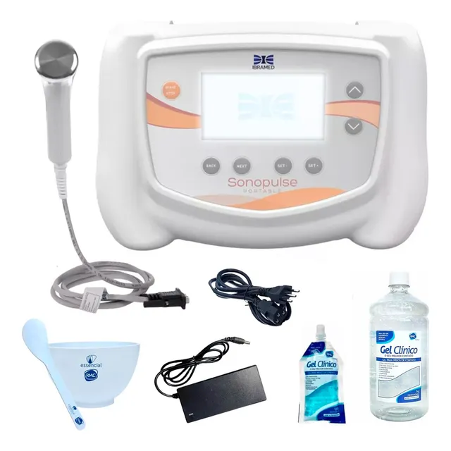 Sonopulse Portatil Ibramed 1 E 3 Mhz Aparelho Reabilitacao