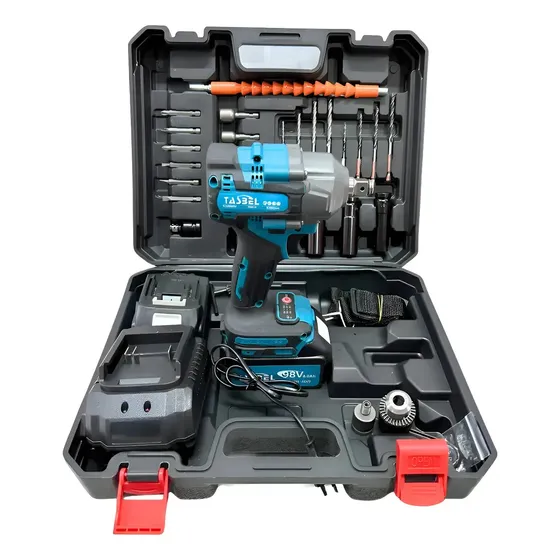 Taladro Eléctrico Tasbel Llave De Impacto Maleta Azul 98v 50hz 60hz