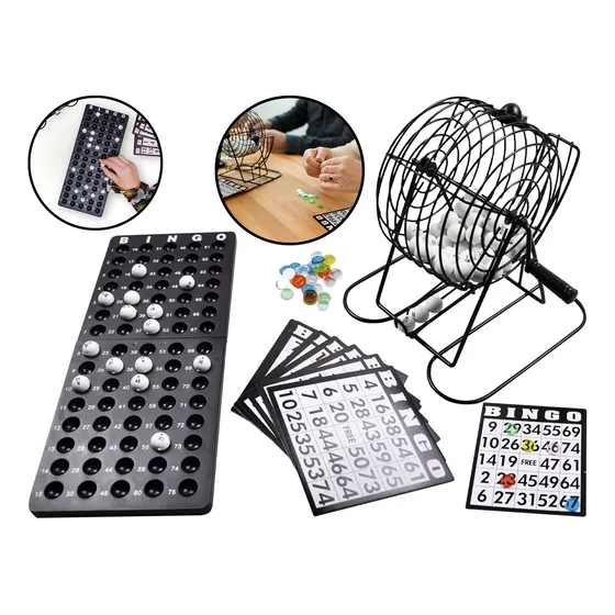 Jogo Bingo Tradicional Tabuleiro Globo Giratório 72 Bolas