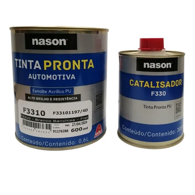 Kit 900ml Pintura Pu Automotriz Blanco Banchisa +catalizador