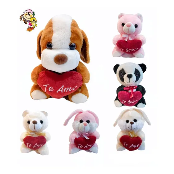 Oso Panda De Peluche Souvenir Chico Pandita Con Corazón