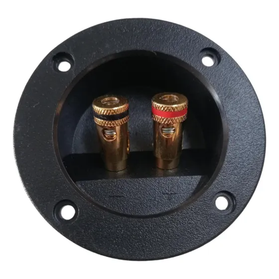 Conector Redondo Bornes Dorados Para Cajon Bocina Bafle