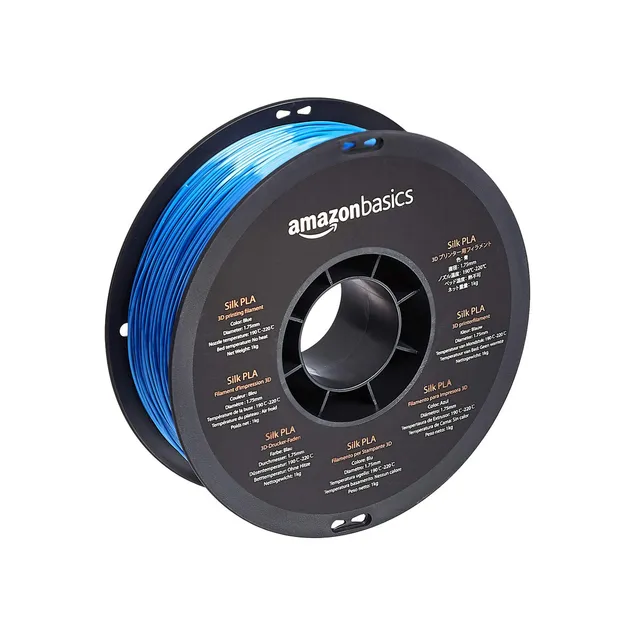 Filamento Para Impresora 3d Amazon Basics Silk Pla, 1,75 Mm, Color Azul