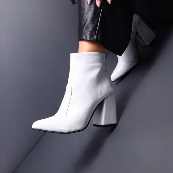 Bota Botita Botineta Mujer Zapatos Taco Cuadrado Borcegos