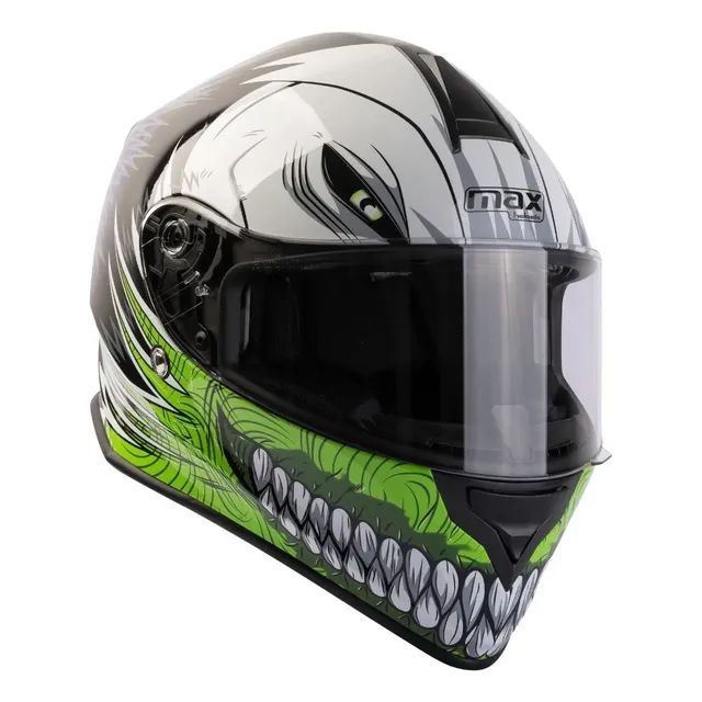 Casco Integral Doble Visor Max V127 Green Hollow Outlet