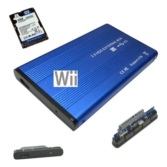 Disco Duro Para Wii Con 118 Juegos (500gb) Color negro