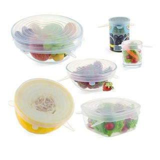 Tapa Silicona Multiuso Tapas X6 Ajustable Fruta Verdura Olla Tapa Silicona Multiuso Tapas X6 Ajustable Fruta Verdura Olla