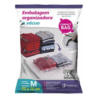 Saco A Vácuo Para Organizar Roupas Compact Bag M 50 X 70 Cm Saco A Vácuo Para Organizar Roupas Compact Bag M 50 X 70 Cm