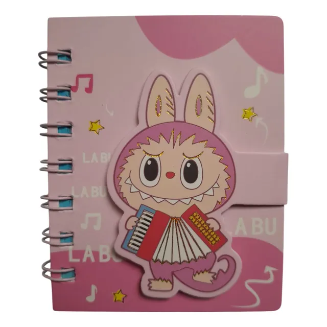 Labubu Mini Libreta Anillada 4 Modelos The Monsters Velcro