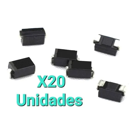 Diodo Zener 1n4742a Smd 12v 2w, Do-214a, Sma (20 Unidades)