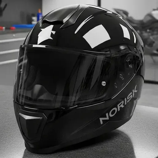 Capacete Integral Norisk Razor Route Preto Brilhante Tamanho 60 — foto 2