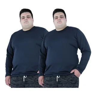 Kit 2 Blusa Térmica Plus Size Masc Microfibra Flanelada Kit 2 Blusa Térmica Plus Size Masc Microfibra Flanelada