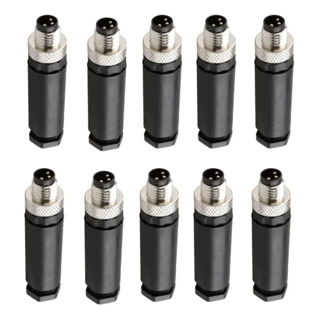 Paq 10 Conector Industrial Para Sensor M8 3pin Recto M O H
