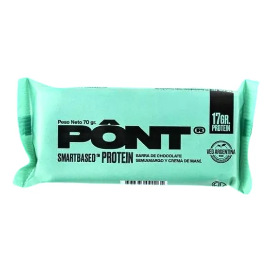 Pont Barrita Barra Proteica Protein Vegana Caja X12 U. 70g. Chocolate Y Crema De Mani