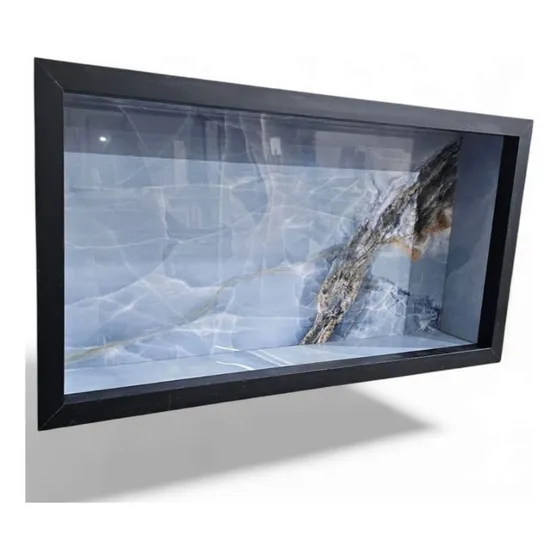 Nicho Para Banheiro Em Porcelanato Azul Premium 60x30