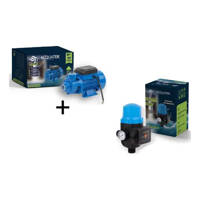Bomba De Agua 1/2 Hp Con Press Control Graduable Combo