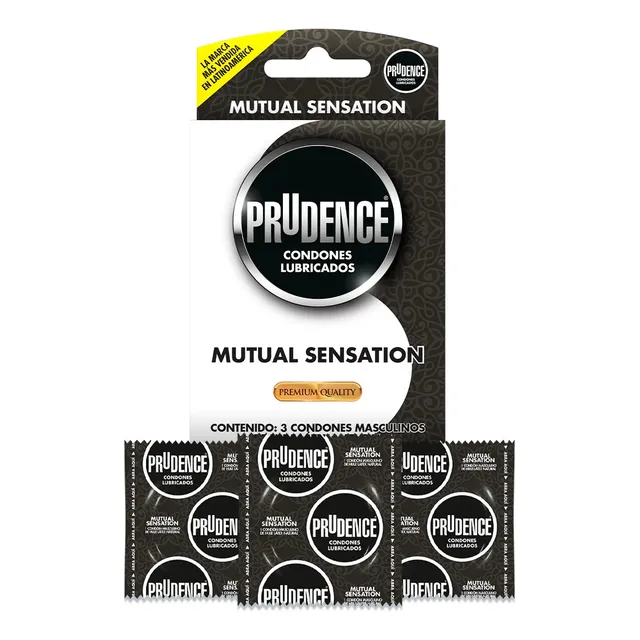 Condones De Látex Prudence Mutual Sensation 3 Condones Premium Quality
