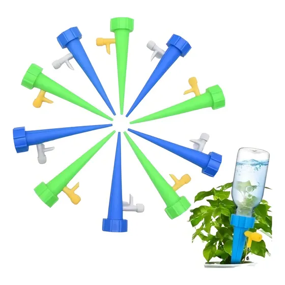 Kit C/ 10 Gotejadores Irrigador Acoplável Garrafa Pet Planta