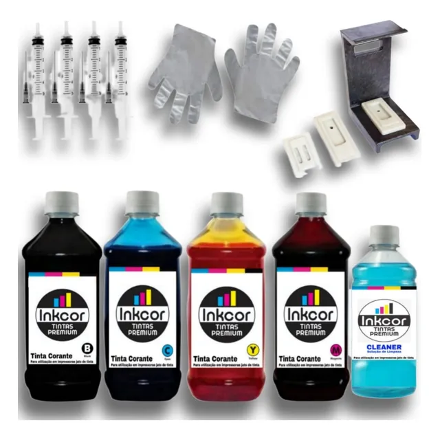 Inkcor Compatível Kit Tinta Hp 122 122xl 1000 2050 3050