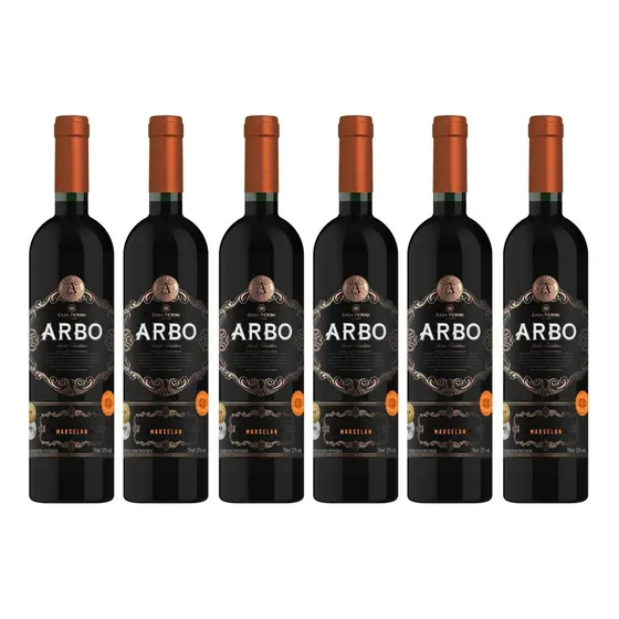 Vinho Tinto Seco Marselan Casa Perini Arbo 750ml Caixa 6un