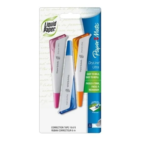  Pack De 3 Tipex Cinta Correctora Paper Mate 