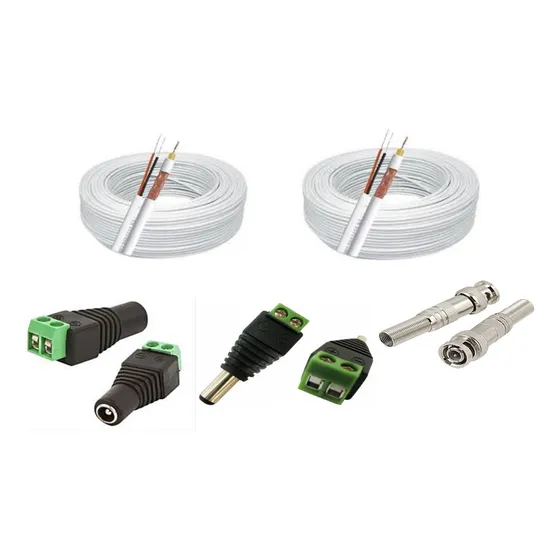 Kit P/ Instalação 4 Câmeras C/ 200mts Cabo + Bnc + P4 K2411