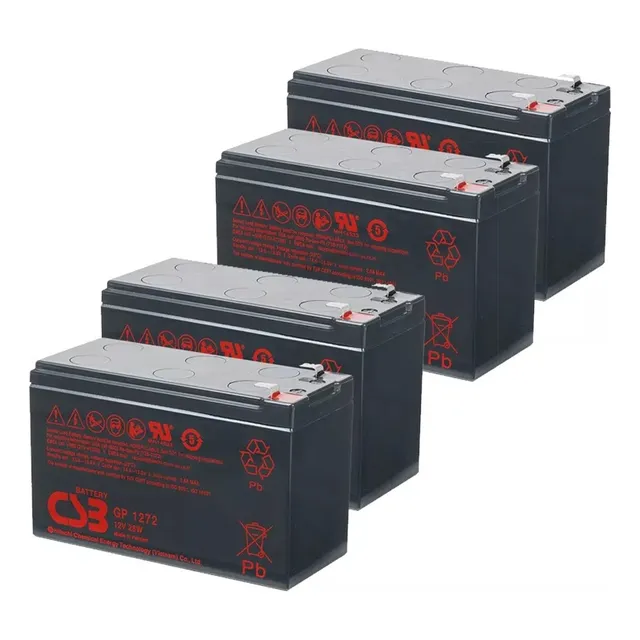 Kit 4 Baterias 7.2ah 12v Csb Sms No-break Net4+ 1400va
