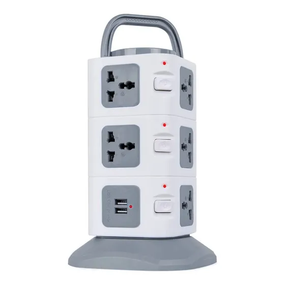 Multicontacto Supresor Picos Torre Cargador Usb Escritorio