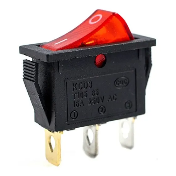 Interruptor Basculante Kcd3-101n Rojo On Off 250v 16a