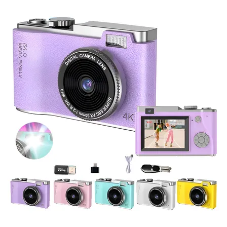 Cámara Fotográfica 4k 64mp Zoom 16x  Diseño Vintage De Moda