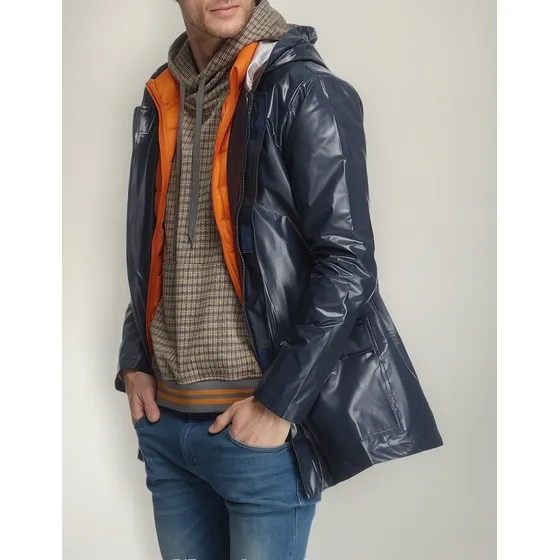 Chamarra Catamaran Impermeable Con Capucha Hombre