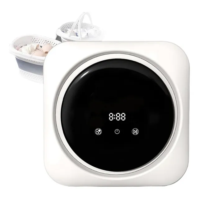 Mini Lavadora Secadora De Carga Frontal De 3,5 L Con Leds