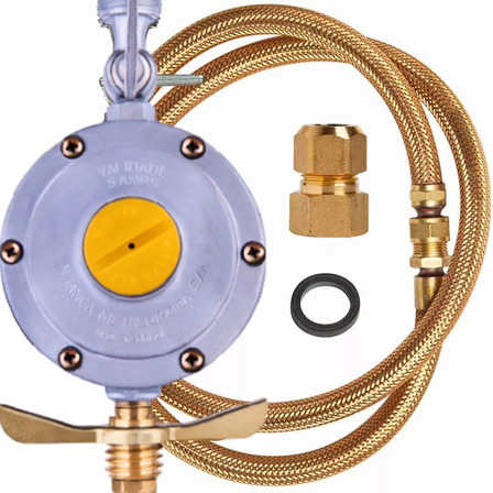 Kit Instalação Antichama Fogão Cooktop Gás Botijão 4m Haenke Kit Instalação Antichama Fogão Cooktop Gás Botijão 4m Haenke