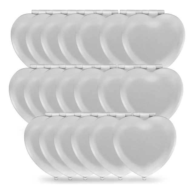 Pack De 20 Espejos De Bolsillo Para Maquillaje Portátil Plat Marco Plateado