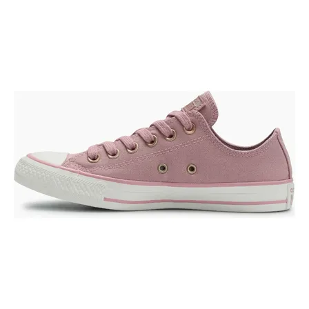 Tênis Chuck Taylor All Star Cano Baixo Taylored Lux Converse Rosa Horizonte/amendoa/rosa Horizonte Lisa 33 Br