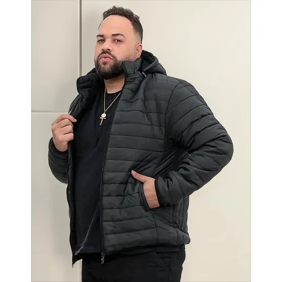 Jaqueta Puffer Masculina Plus Size Casaco Forrado